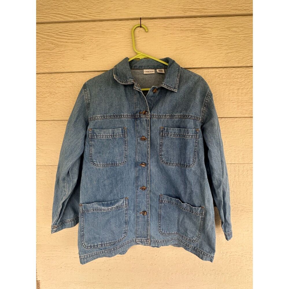 Vintage 90s Cabin Creek Cotton 4-Pocket Denim Barn Chore Jacket Women's Size M